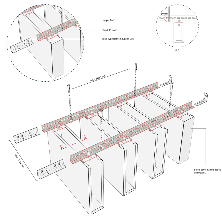 Linear Baffle System Expo